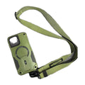 Crossbody Strap Phone Case with Fold-Out Stand and Magnetic Back for iPhone 14, 15, 16, 17 & 18 Pro Models - Long Lanyar