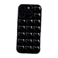 Raised Heart Pattern Phone Case for iPhone 14, 15, 16 & 17 Series - Glossy Soft TPU Shockproof Cover in Five Colours