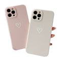 Soft Silicone Heart Phone Case for iPhone 17 Pro Max, 16, 15 & 14 Series - Matte Candy Shades in Pink, Blue or White