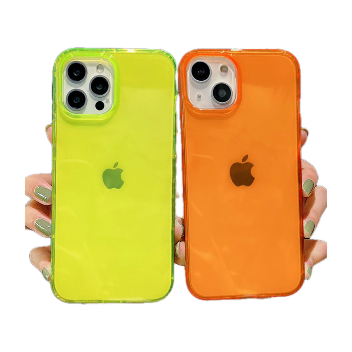 Neon Translucent Phone Case for iPhone 17, 16, 15 & 14 Series - Bright Colour Tint, Soft, Lightweight and Non-Slip