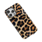 Tan Leopard Spot Phone Case for iPhone 16, 15 & 14 Series - Magnetic Soft TPU and PC Half-Wrapped Cover